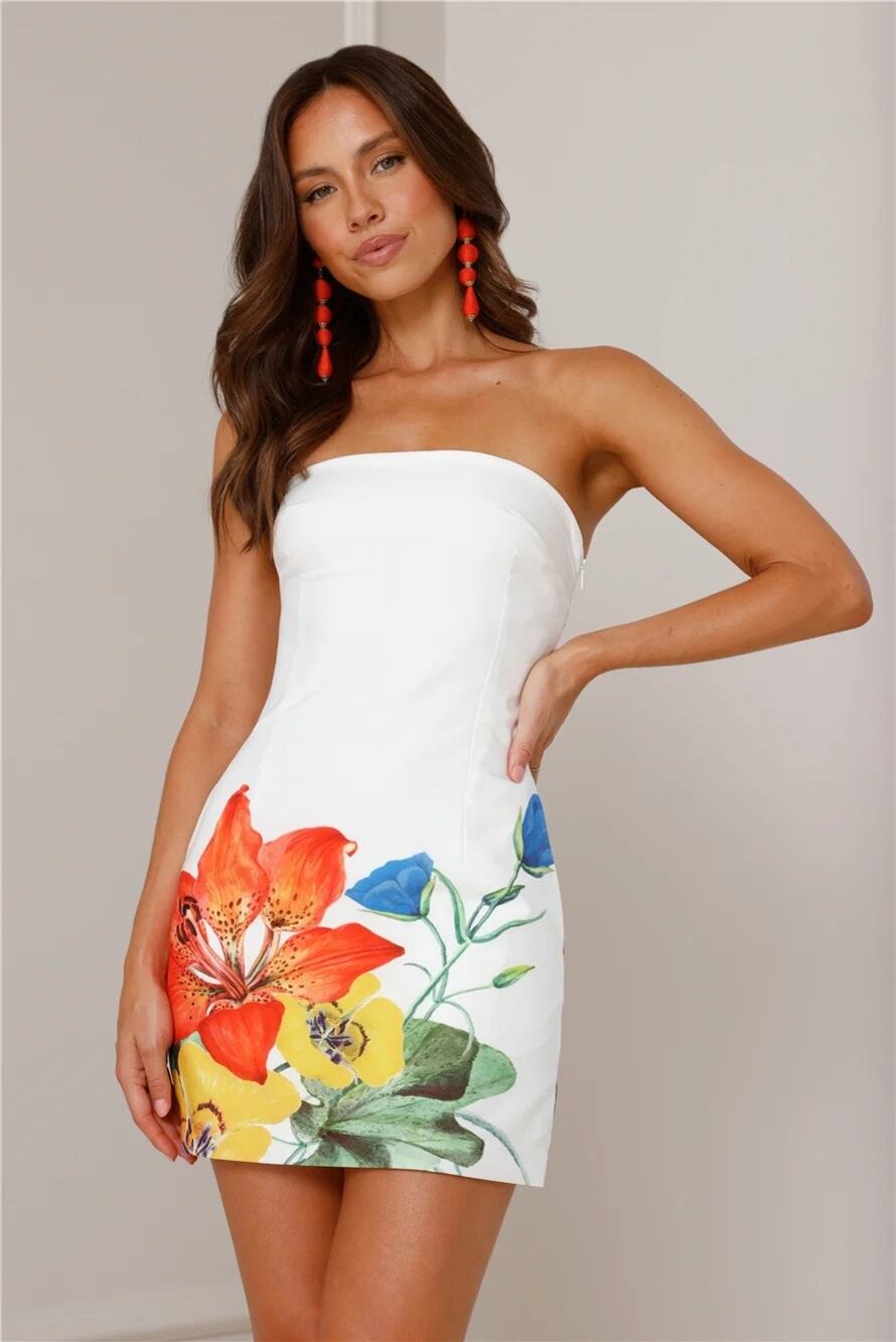 Runaway primrose mini dress white flower XS